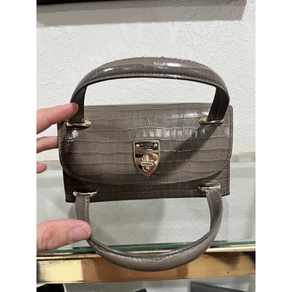 Aspinal Of London Gigi Crocodile Embossed Leather Bag - Picture 6 of 14